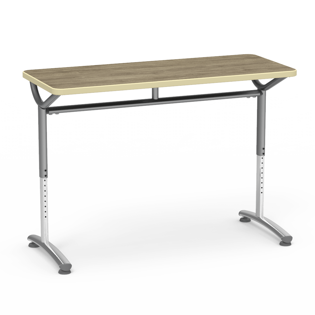 Virco TEXT Series Training Study Computer Desk Table 48"W x 20"D x 26"-34"H (TABLE-TE20488YADJ)