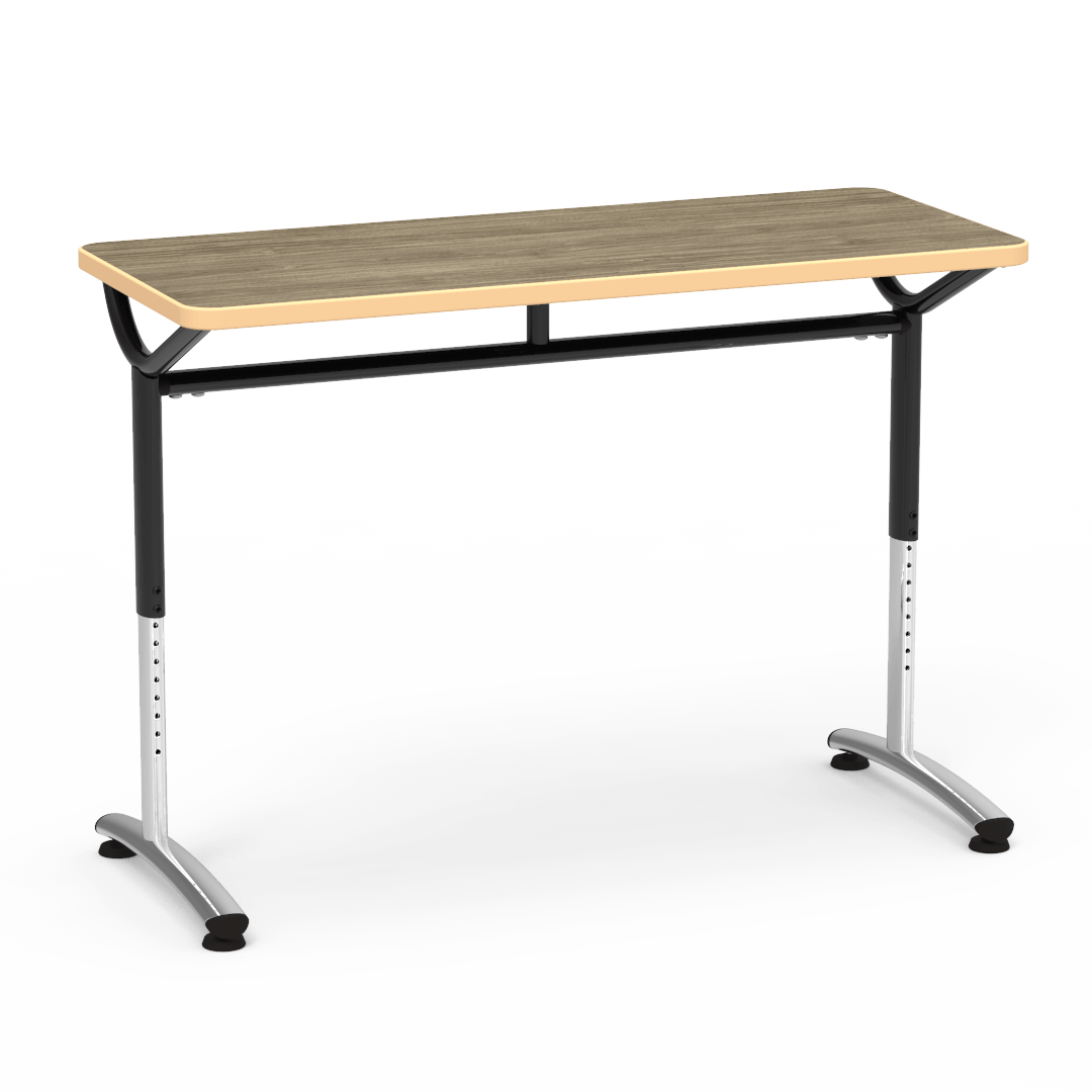 Virco TEXT Series Training Study Computer Desk Table 48"W x 20"D x 26"-34"H (TABLE-TE20488YADJ)