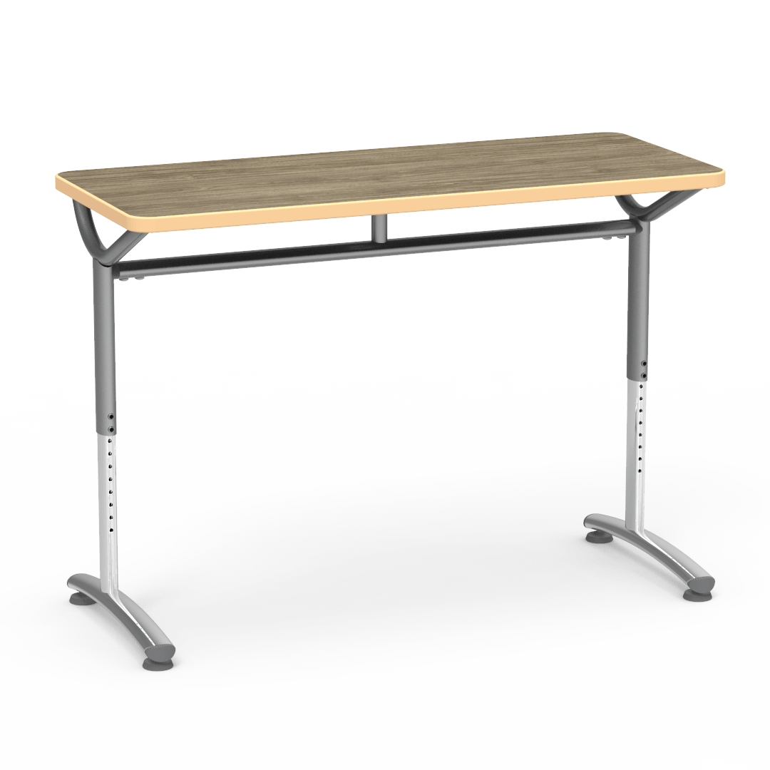 Virco TEXT Series Training Study Computer Desk Table 48"W x 20"D x 26"-34"H (TABLE-TE20488YADJ)