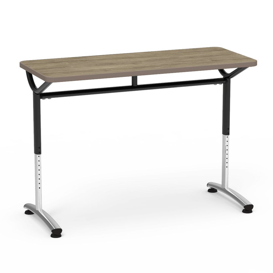 Virco TEXT Series Training Study Computer Desk Table 48"W x 20"D x 26"-34"H (TABLE-TE20488YADJ)