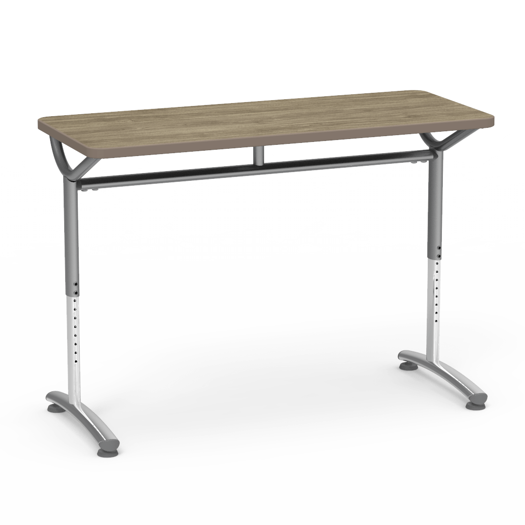 Virco TEXT Series Training Study Computer Desk Table 48"W x 20"D x 26"-34"H (TABLE-TE20488YADJ)