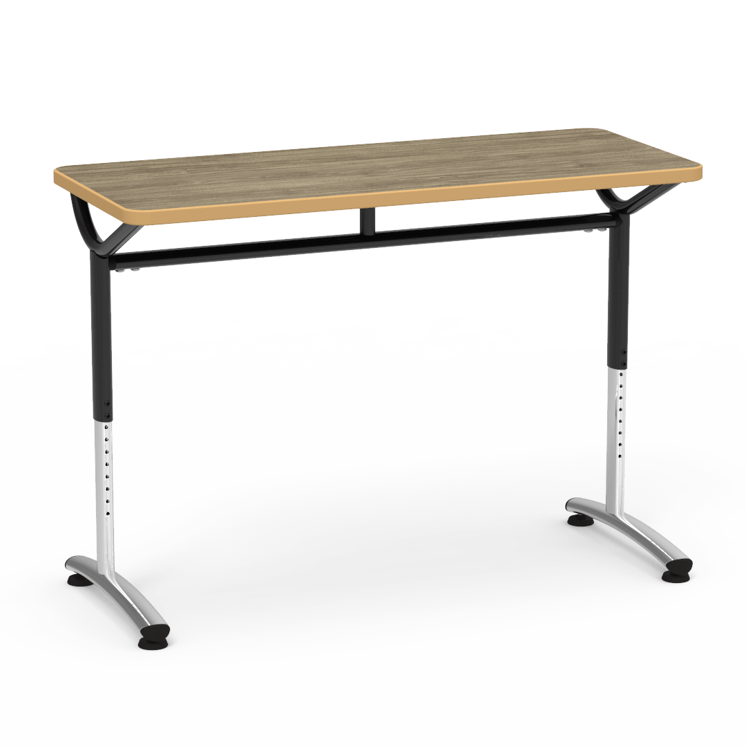 Virco TEXT Series Training Study Computer Desk Table 48"W x 20"D x 26"-34"H (TABLE-TE20488YADJ)