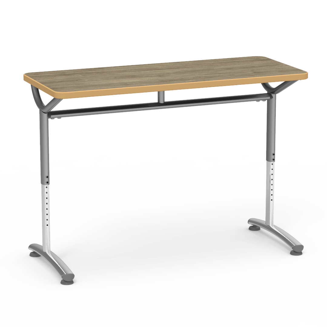 Virco TEXT Series Training Study Computer Desk Table 48"W x 20"D x 26"-34"H (TABLE-TE20488YADJ)