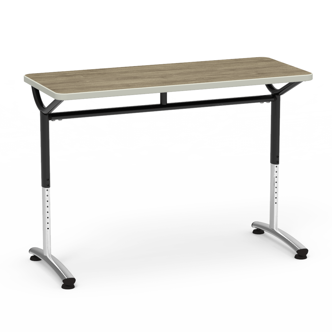 Virco TEXT Series Training Study Computer Desk Table 48"W x 20"D x 26"-34"H (TABLE-TE20488YADJ)