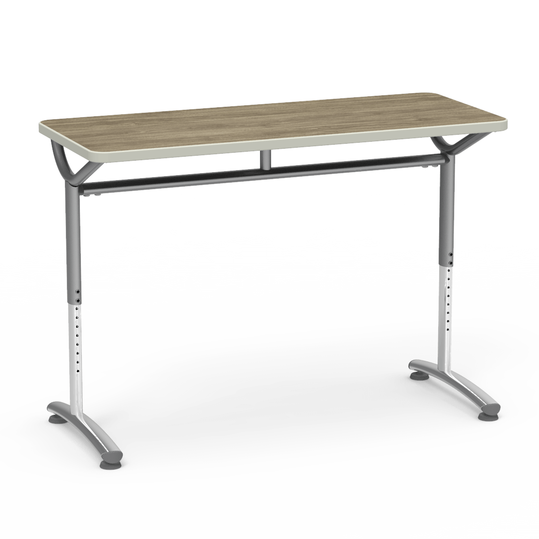 Virco TEXT Series Training Study Computer Desk Table 48"W x 20"D x 26"-34"H (TABLE-TE20488YADJ)