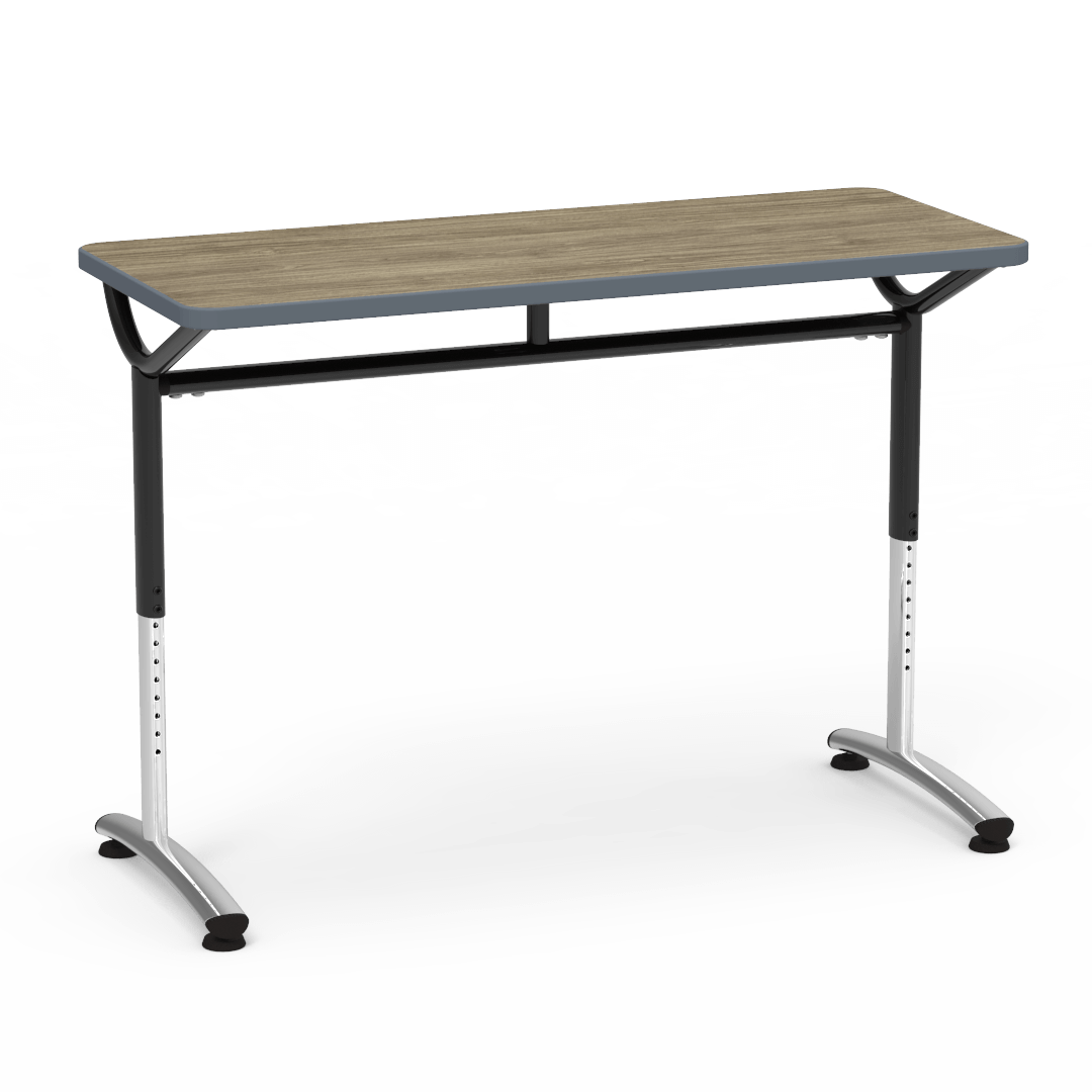 Virco TEXT Series Training Study Computer Desk Table 48"W x 20"D x 26"-34"H (TABLE-TE20488YADJ)