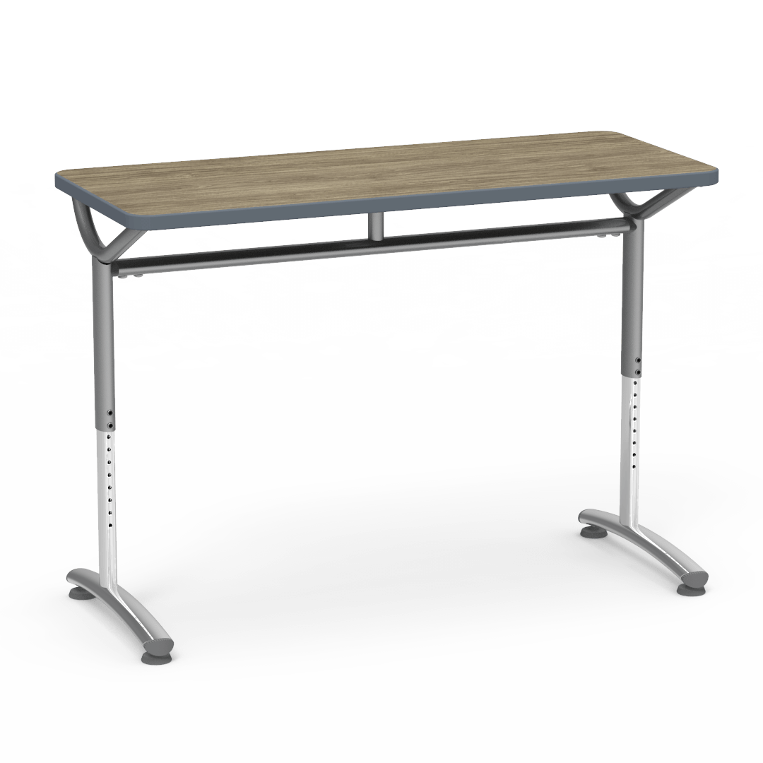 Virco TEXT Series Training Study Computer Desk Table 48"W x 20"D x 26"-34"H (TABLE-TE20488YADJ)