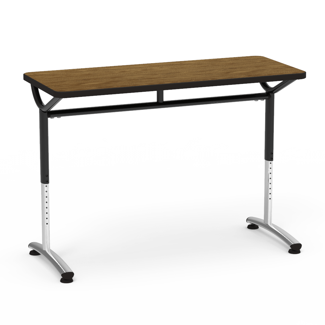 Virco TEXT Series Training Study Computer Desk Table 48"W x 20"D x 26"-34"H (TABLE-TE20488YADJ)