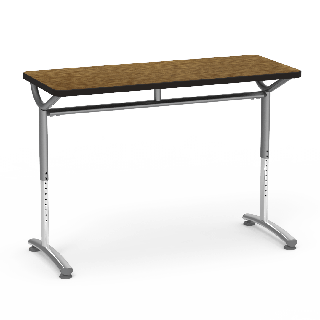 Virco TEXT Series Training Study Computer Desk Table 48"W x 20"D x 26"-34"H (TABLE-TE20488YADJ)
