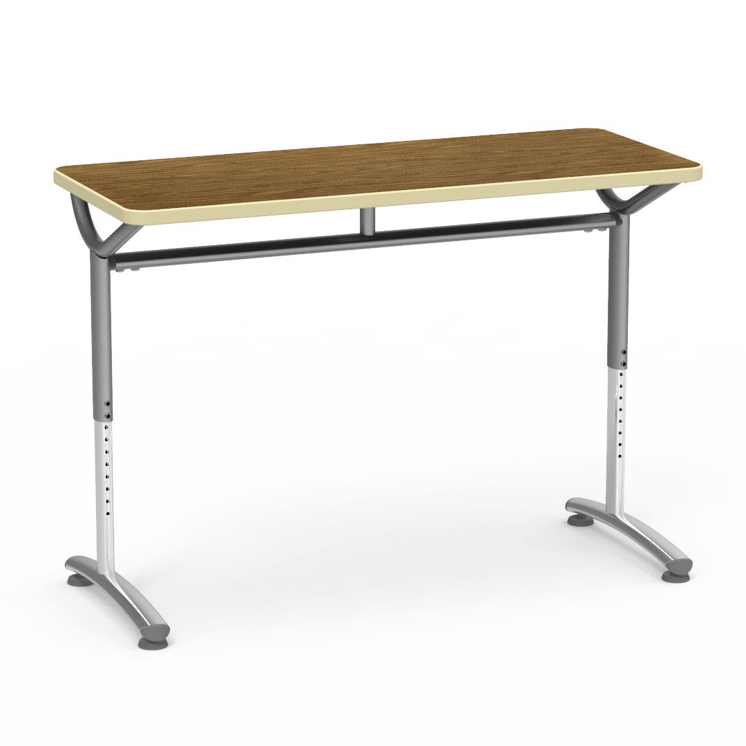 Virco TEXT Series Training Study Computer Desk Table 48"W x 20"D x 26"-34"H (TABLE-TE20488YADJ)