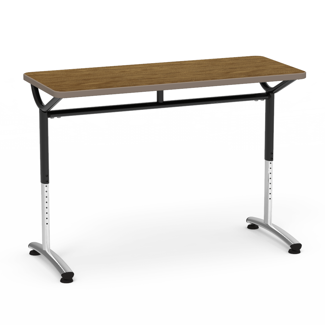 Virco TEXT Series Training Study Computer Desk Table 48"W x 20"D x 26"-34"H (TABLE-TE20488YADJ)