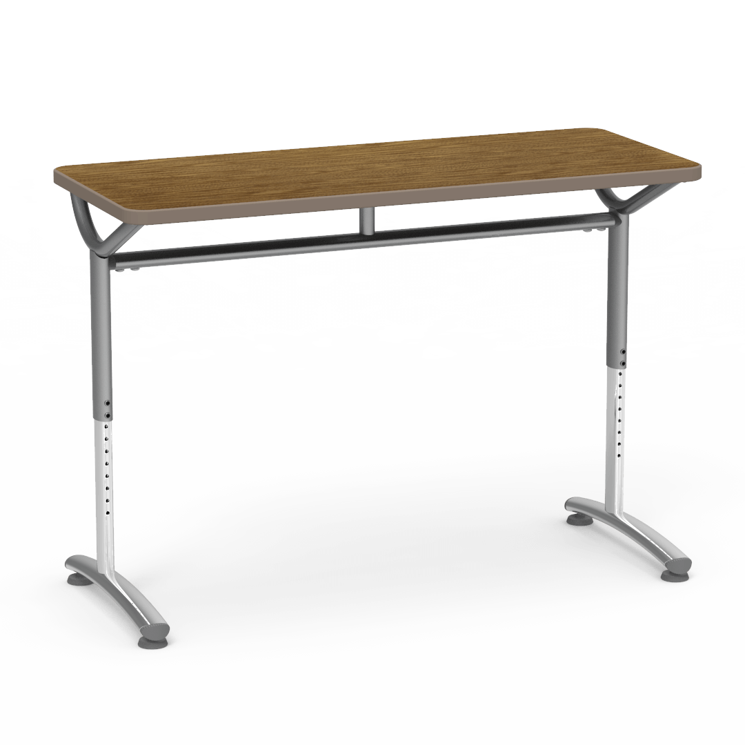 Virco TEXT Series Training Study Computer Desk Table 48"W x 20"D x 26"-34"H (TABLE-TE20488YADJ)