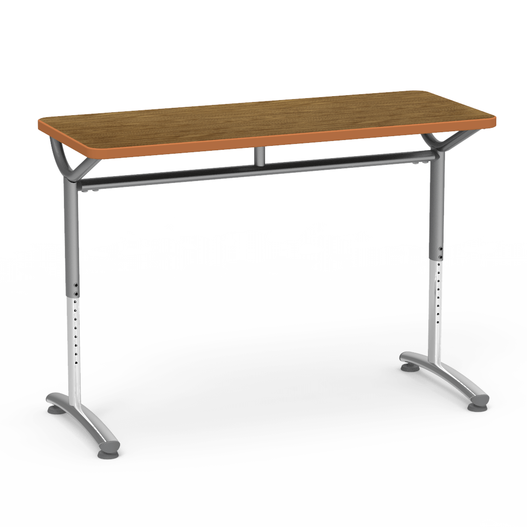 Virco TEXT Series Training Study Computer Desk Table 48"W x 20"D x 26"-34"H (TABLE-TE20488YADJ)