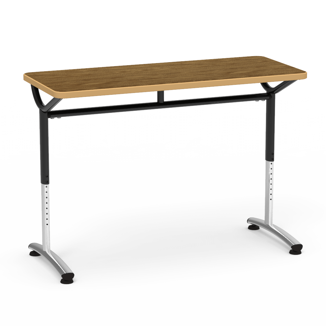 Virco TEXT Series Training Study Computer Desk Table 48"W x 20"D x 26"-34"H (TABLE-TE20488YADJ)