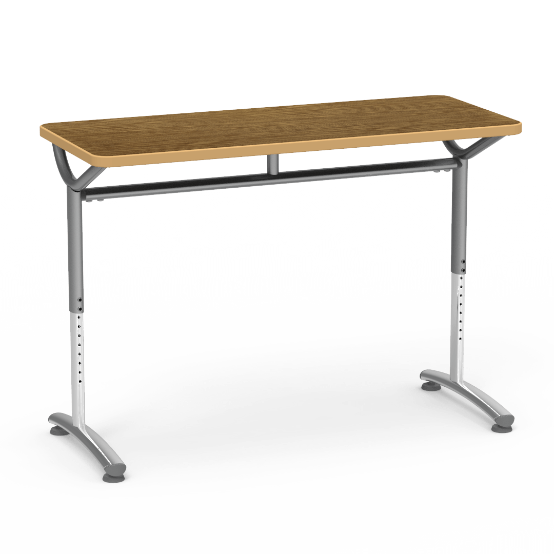 Virco TEXT Series Training Study Computer Desk Table 48"W x 20"D x 26"-34"H (TABLE-TE20488YADJ)