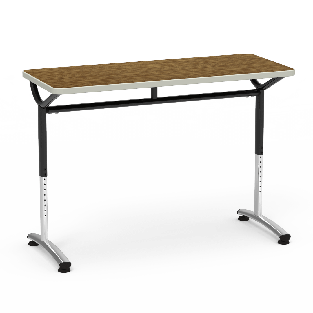 Virco TEXT Series Training Study Computer Desk Table 48"W x 20"D x 26"-34"H (TABLE-TE20488YADJ)