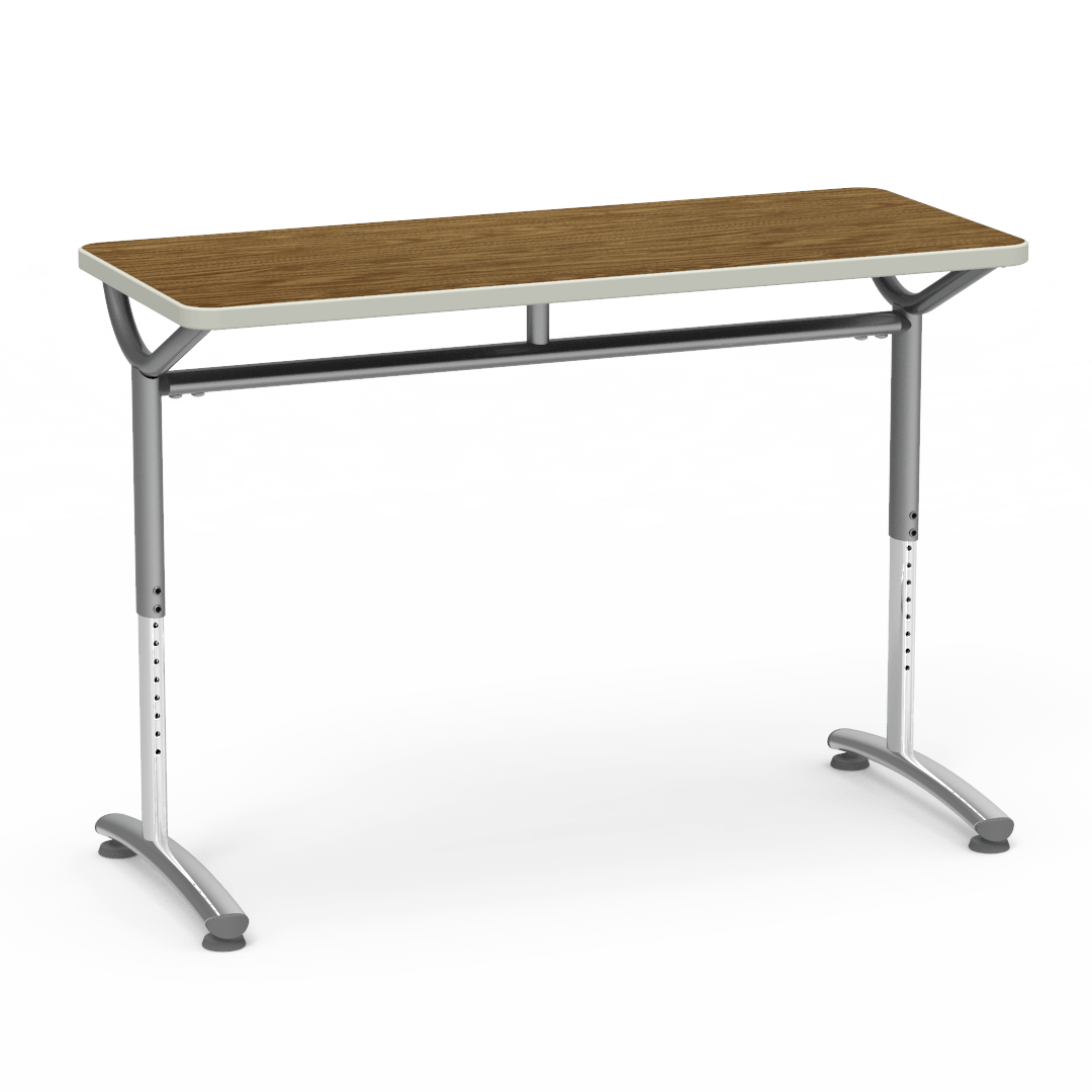 Virco TEXT Series Training Study Computer Desk Table 48"W x 20"D x 26"-34"H (TABLE-TE20488YADJ)