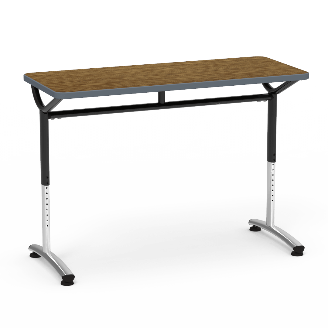 Virco TEXT Series Training Study Computer Desk Table 48"W x 20"D x 26"-34"H (TABLE-TE20488YADJ)