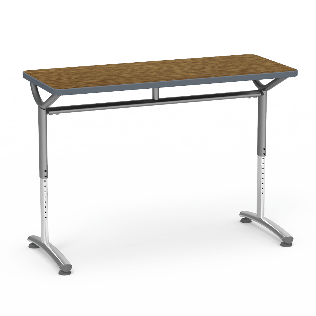 Virco TEXT Series Training Study Computer Desk Table 48"W x 20"D x 26"-34"H (TABLE-TE20488YADJ)