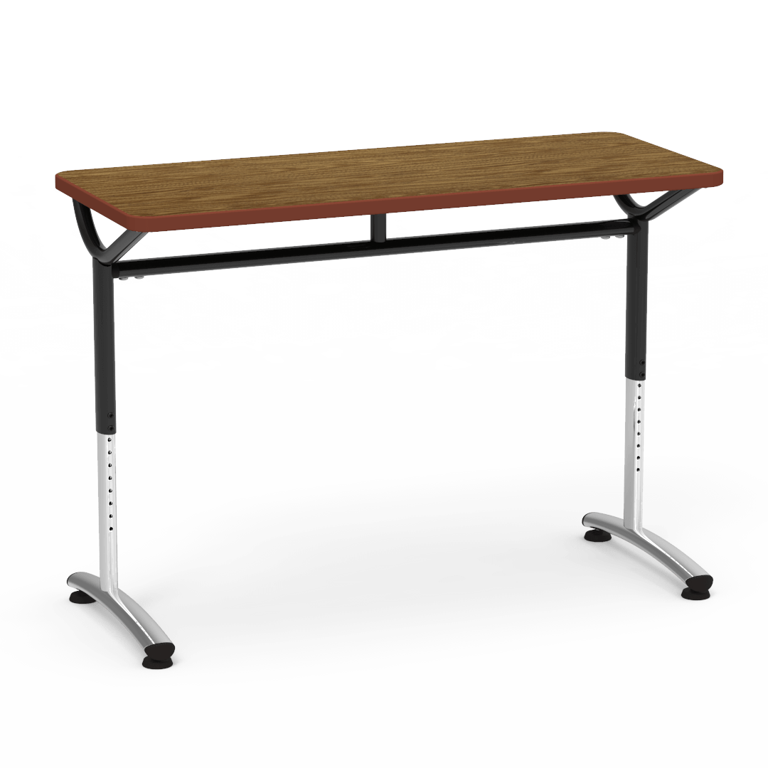 Virco TEXT Series Training Study Computer Desk Table 48"W x 20"D x 26"-34"H (TABLE-TE20488YADJ)