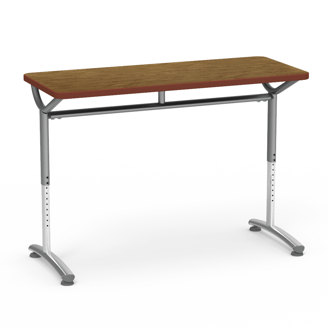 Virco TEXT Series Training Study Computer Desk Table 48"W x 20"D x 26"-34"H (TABLE-TE20488YADJ)