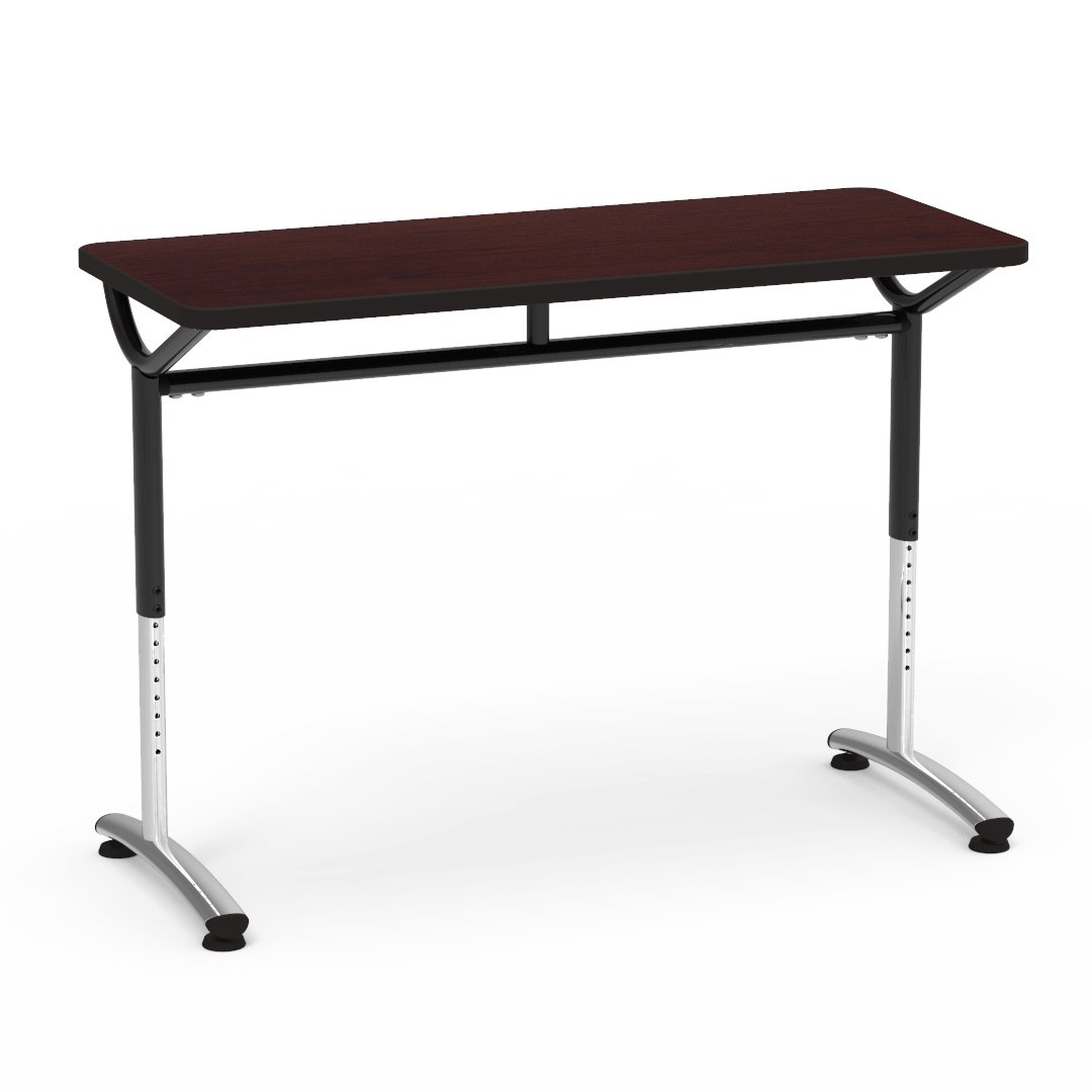 Virco TEXT Series Training Study Computer Desk Table 48"W x 20"D x 26"-34"H (TABLE-TE20488YADJ)