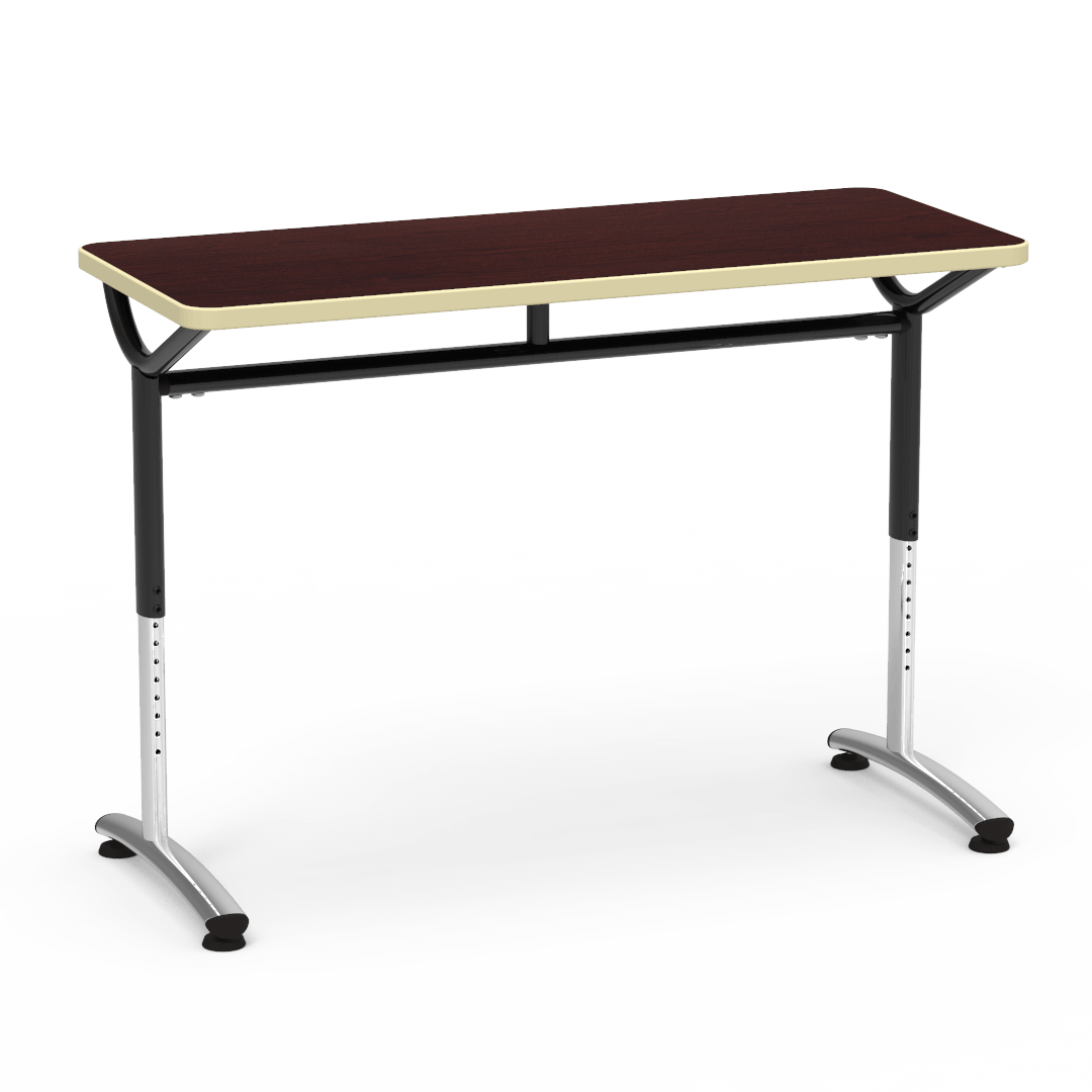 Virco TEXT Series Training Study Computer Desk Table 48"W x 20"D x 26"-34"H (TABLE-TE20488YADJ)