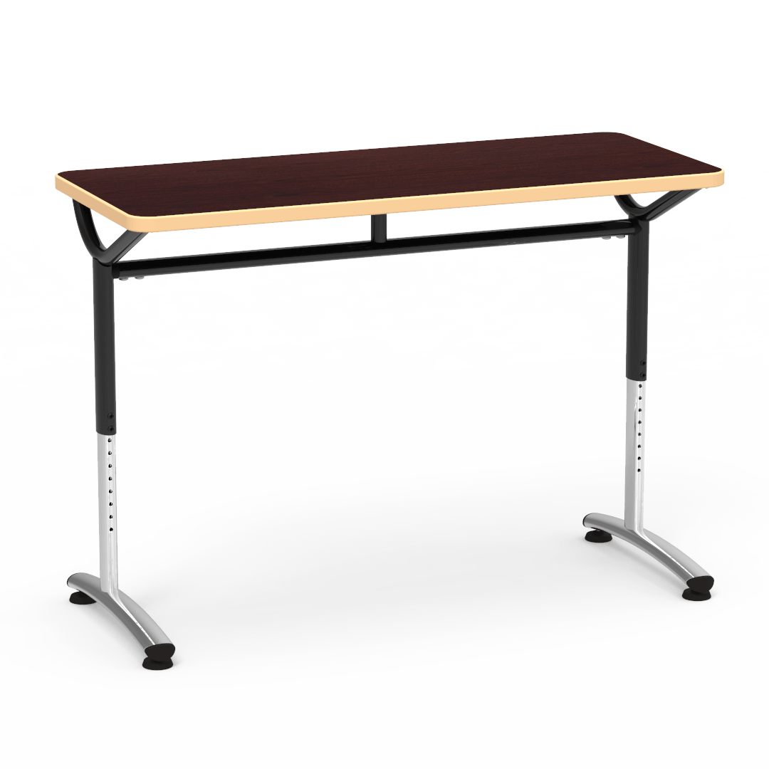 Virco TEXT Series Training Study Computer Desk Table 48"W x 20"D x 26"-34"H (TABLE-TE20488YADJ)