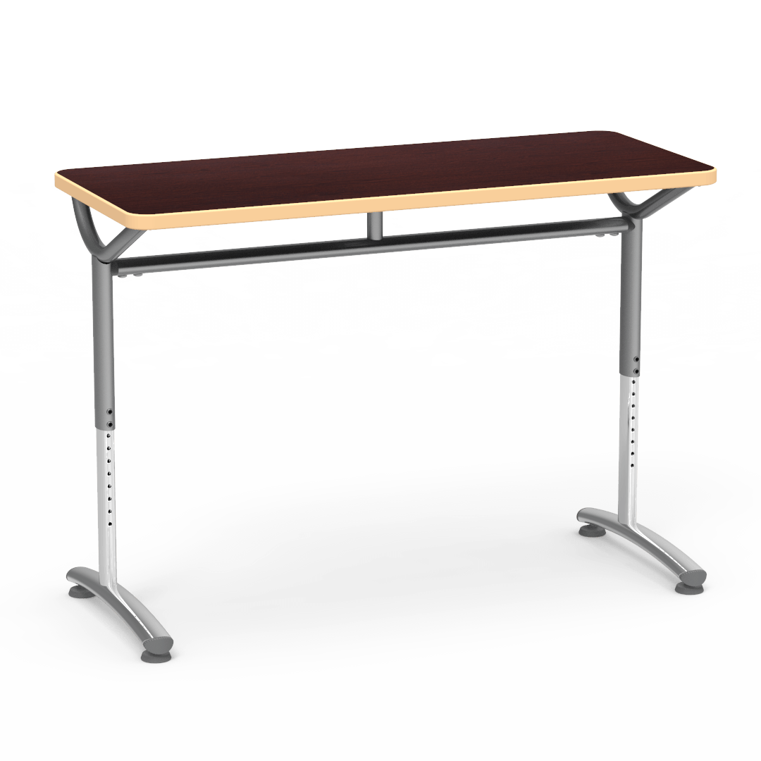 Virco TEXT Series Training Study Computer Desk Table 48"W x 20"D x 26"-34"H (TABLE-TE20488YADJ)