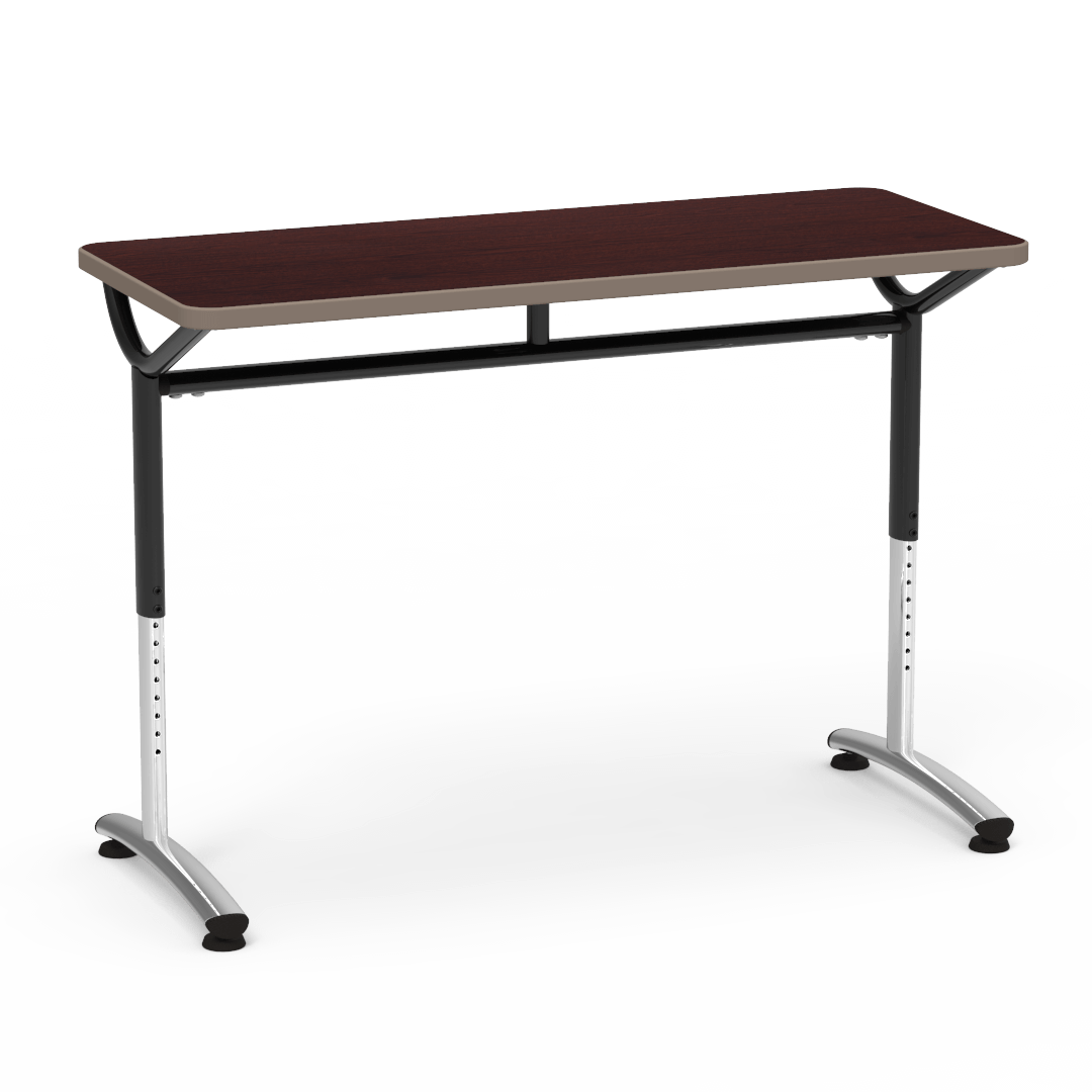 Virco TEXT Series Training Study Computer Desk Table 48"W x 20"D x 26"-34"H (TABLE-TE20488YADJ)