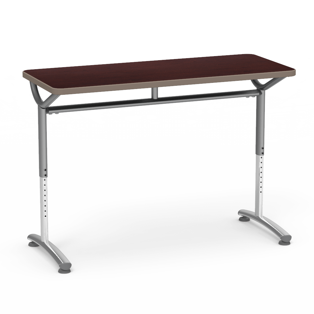 Virco TEXT Series Training Study Computer Desk Table 48"W x 20"D x 26"-34"H (TABLE-TE20488YADJ)