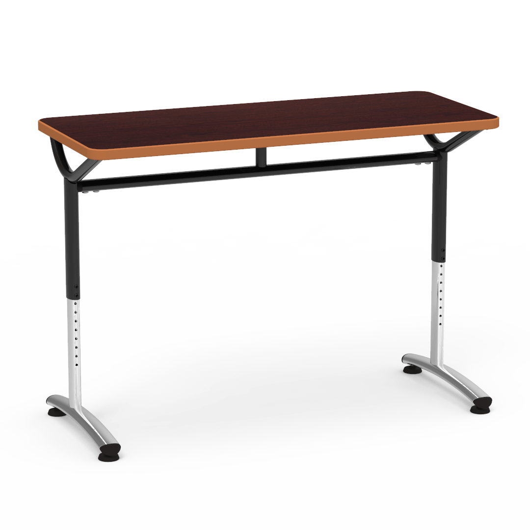 Virco TEXT Series Training Study Computer Desk Table 48"W x 20"D x 26"-34"H (TABLE-TE20488YADJ)