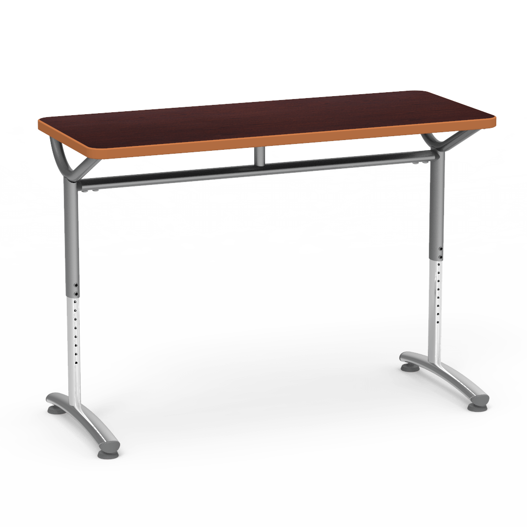 Virco TEXT Series Training Study Computer Desk Table 48"W x 20"D x 26"-34"H (TABLE-TE20488YADJ)