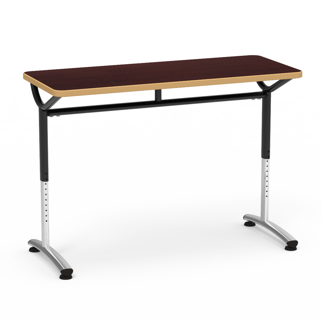 Virco TEXT Series Training Study Computer Desk Table 48"W x 20"D x 26"-34"H (TABLE-TE20488YADJ)