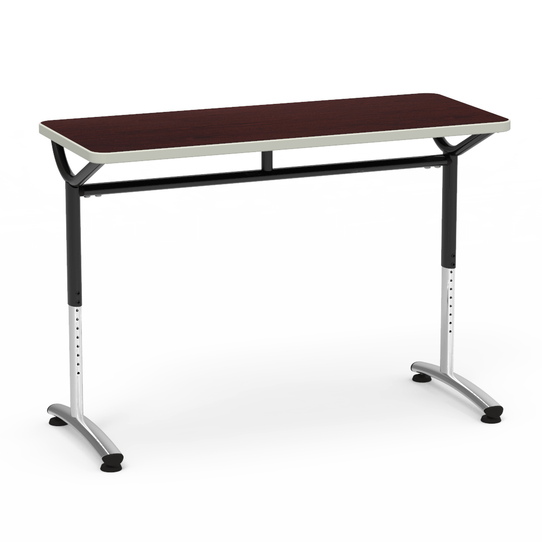 Virco TEXT Series Training Study Computer Desk Table 48"W x 20"D x 26"-34"H (TABLE-TE20488YADJ)