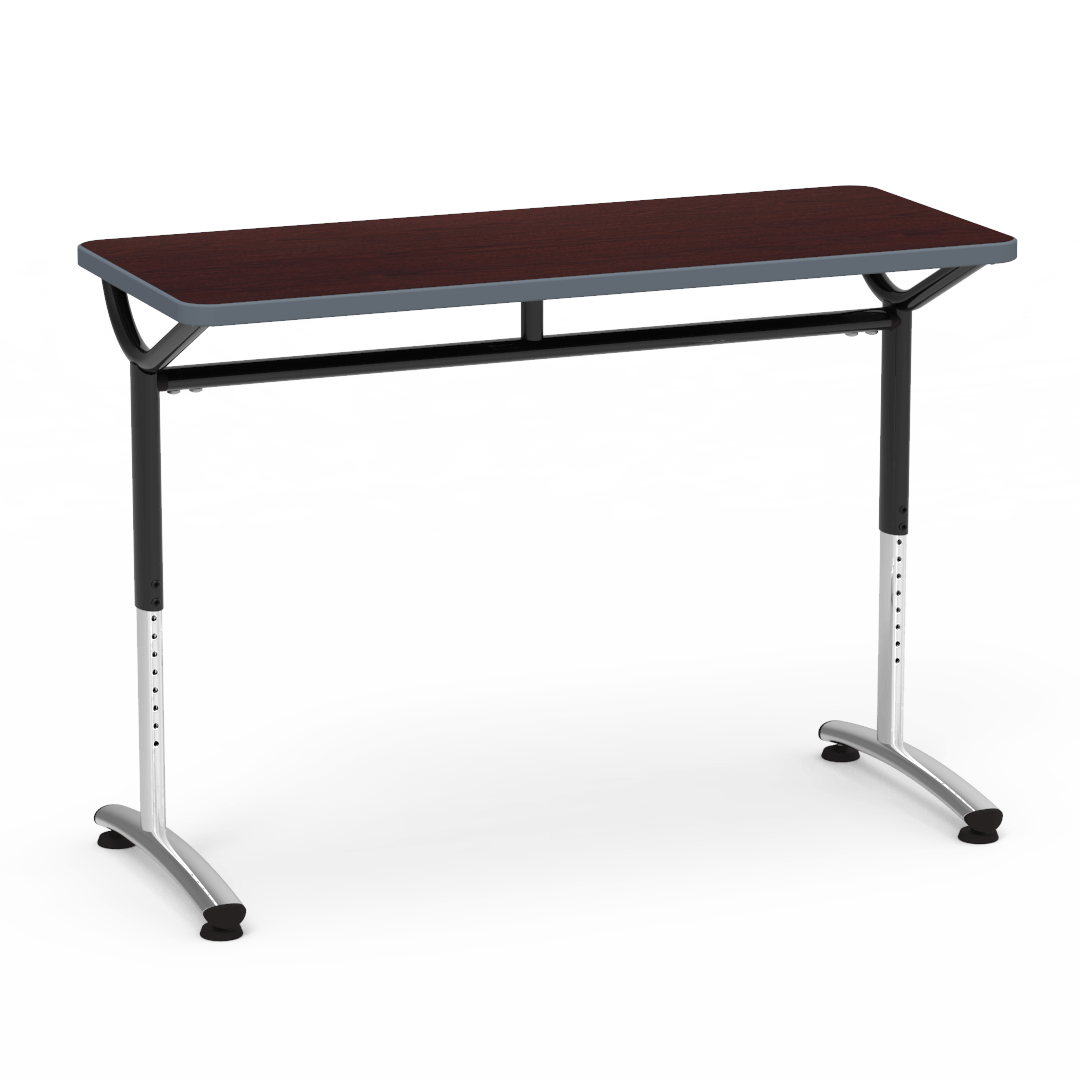 Virco TEXT Series Training Study Computer Desk Table 48"W x 20"D x 26"-34"H (TABLE-TE20488YADJ)