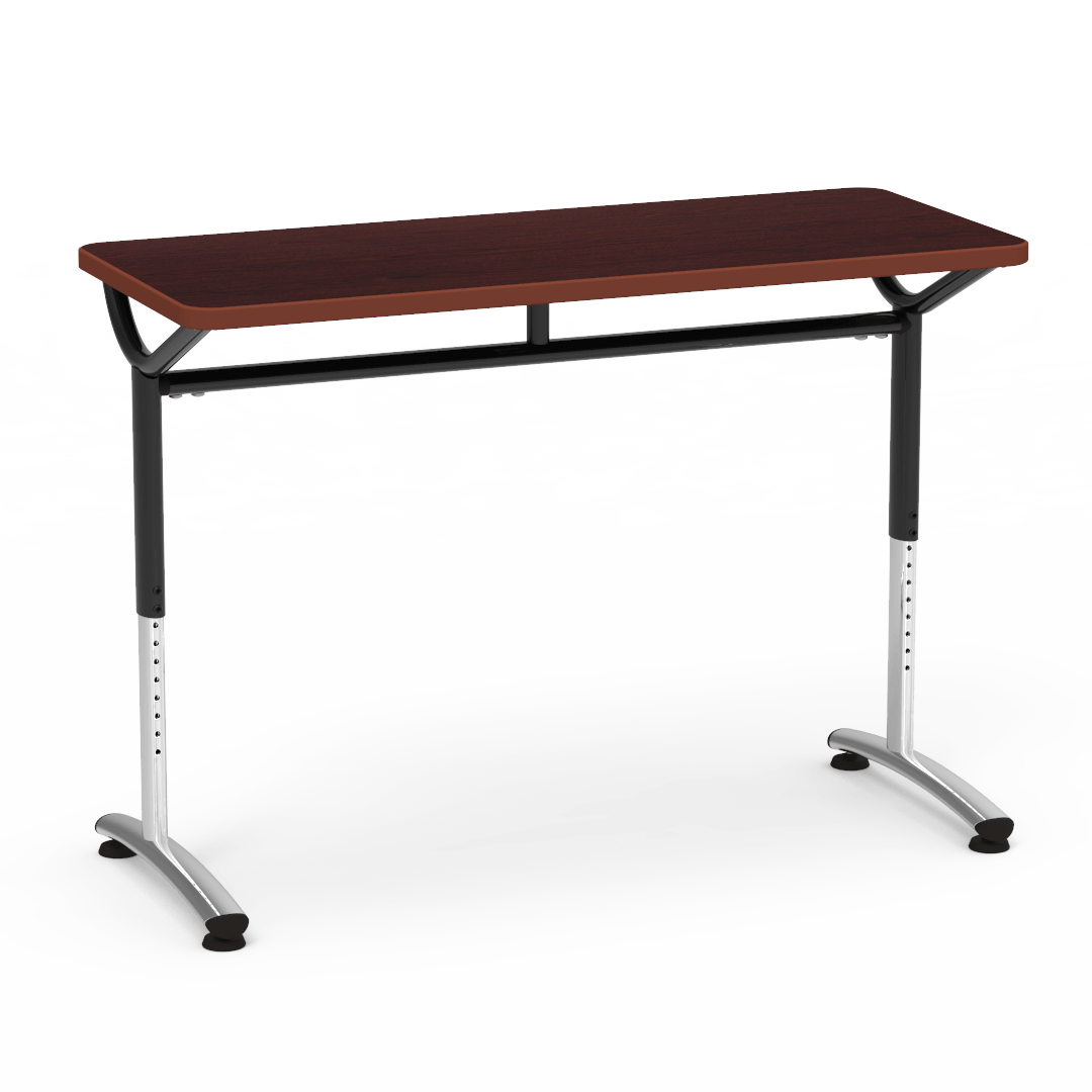 Virco TEXT Series Training Study Computer Desk Table 48"W x 20"D x 26"-34"H (TABLE-TE20488YADJ)