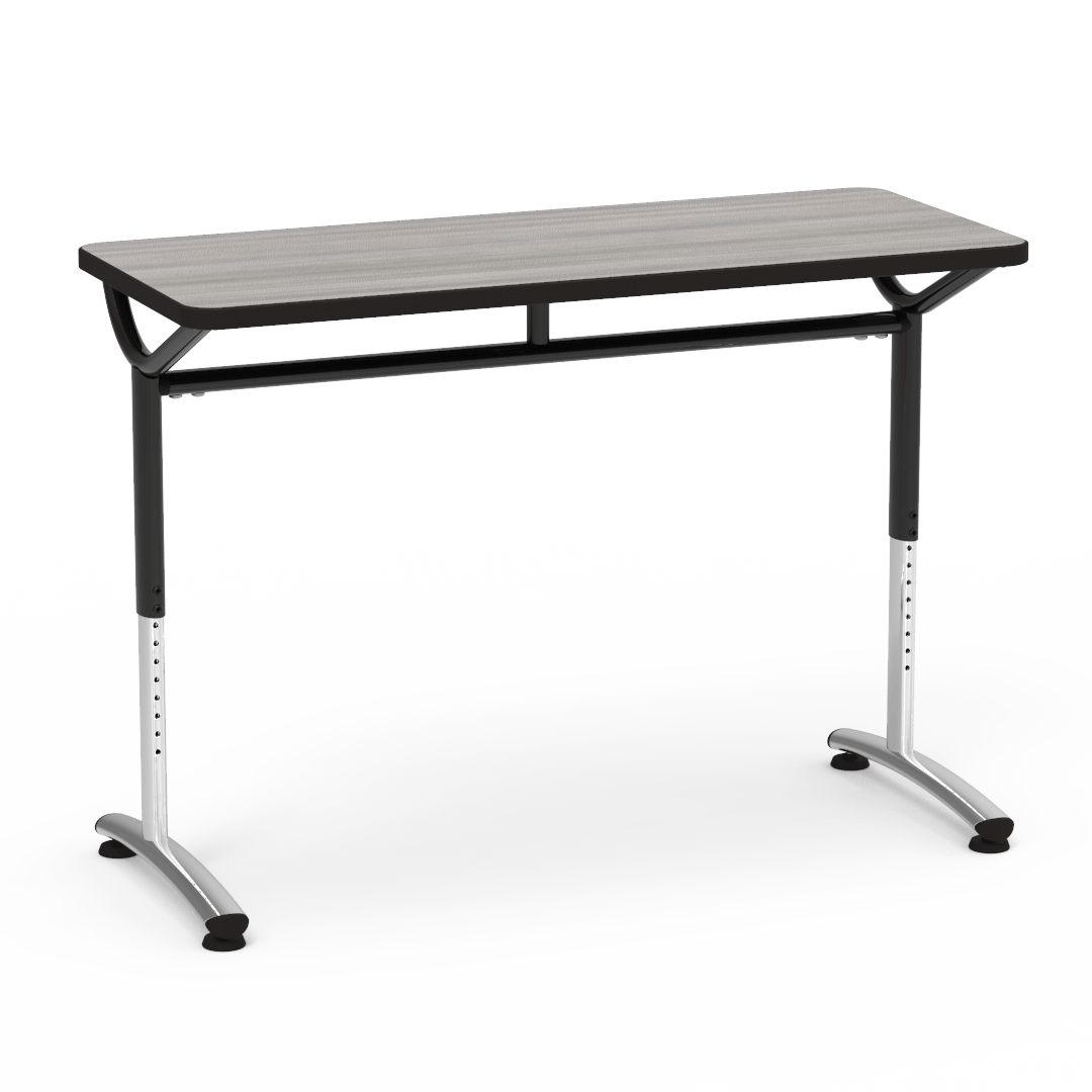 Virco TEXT Series Training Study Computer Desk Table 48"W x 20"D x 26"-34"H (TABLE-TE20488YADJ)
