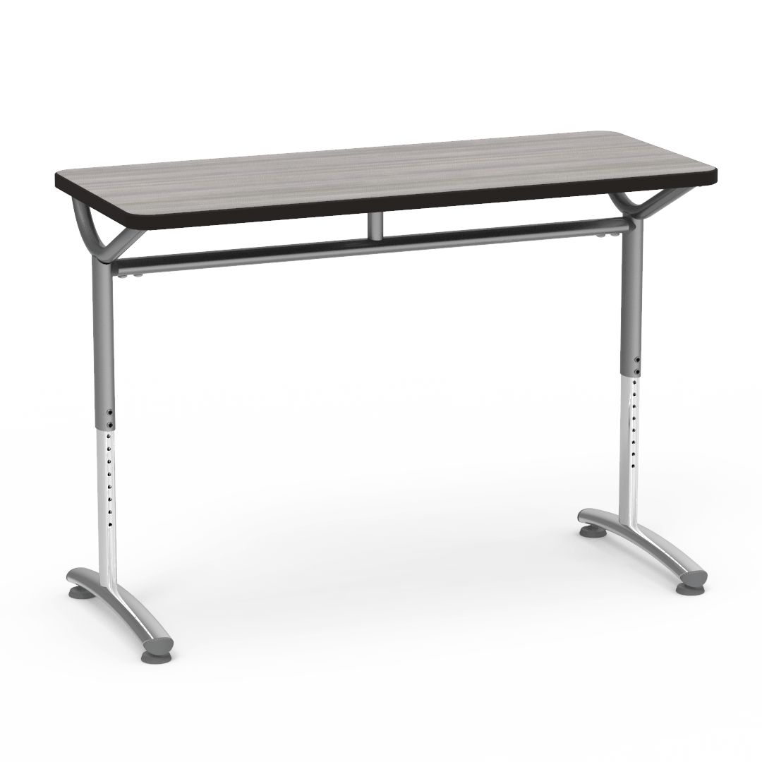 Virco TEXT Series Training Study Computer Desk Table 48"W x 20"D x 26"-34"H (TABLE-TE20488YADJ)