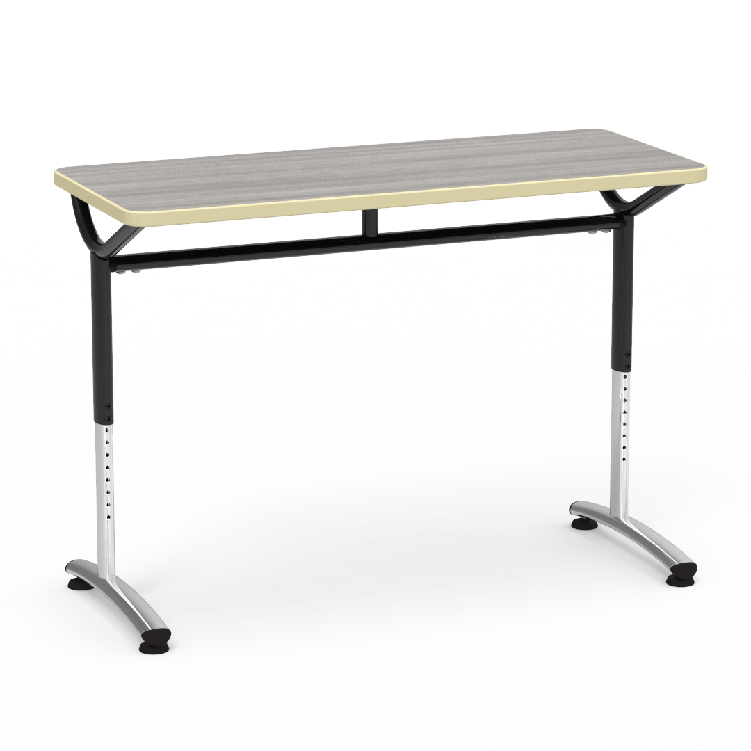 Virco TEXT Series Training Study Computer Desk Table 48"W x 20"D x 26"-34"H (TABLE-TE20488YADJ)