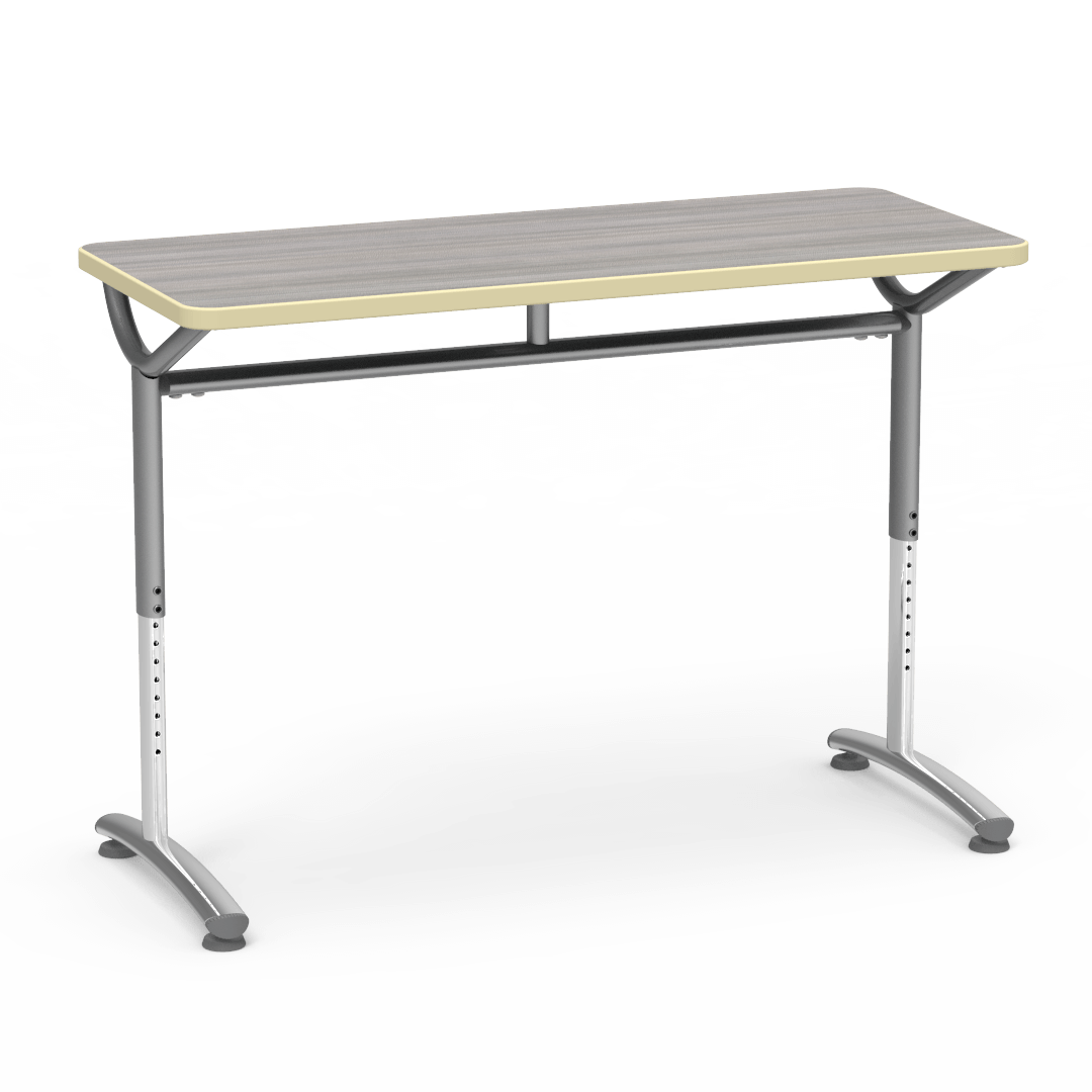 Virco TEXT Series Training Study Computer Desk Table 48"W x 20"D x 26"-34"H (TABLE-TE20488YADJ)