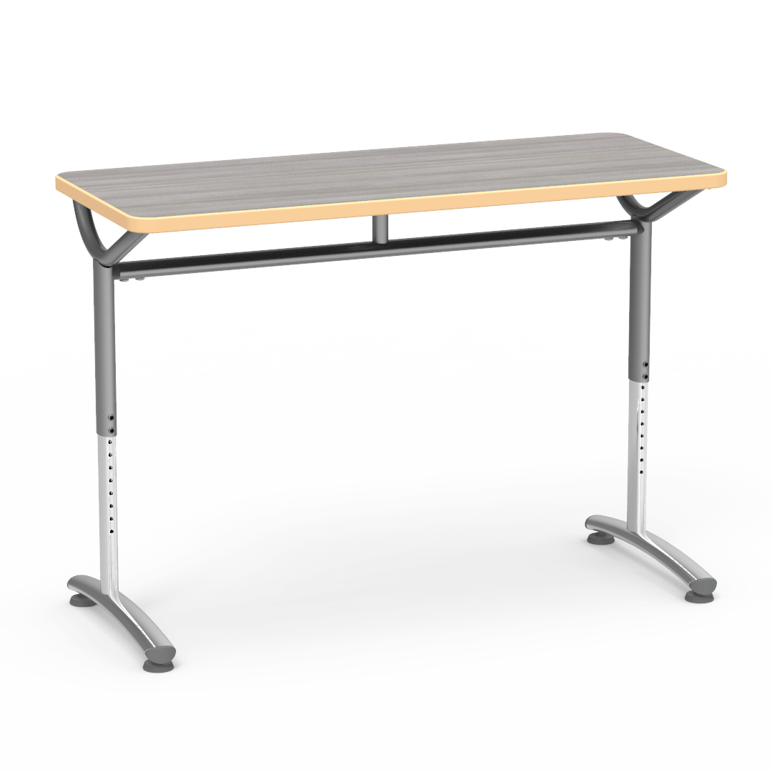Virco TEXT Series Training Study Computer Desk Table 48"W x 20"D x 26"-34"H (TABLE-TE20488YADJ)