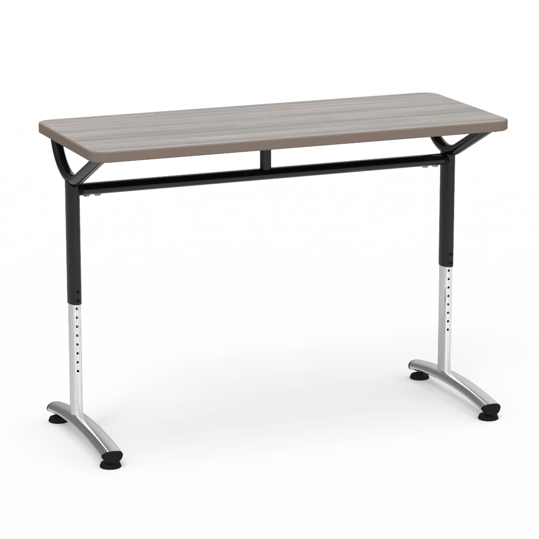 Virco TEXT Series Training Study Computer Desk Table 48"W x 20"D x 26"-34"H (TABLE-TE20488YADJ)