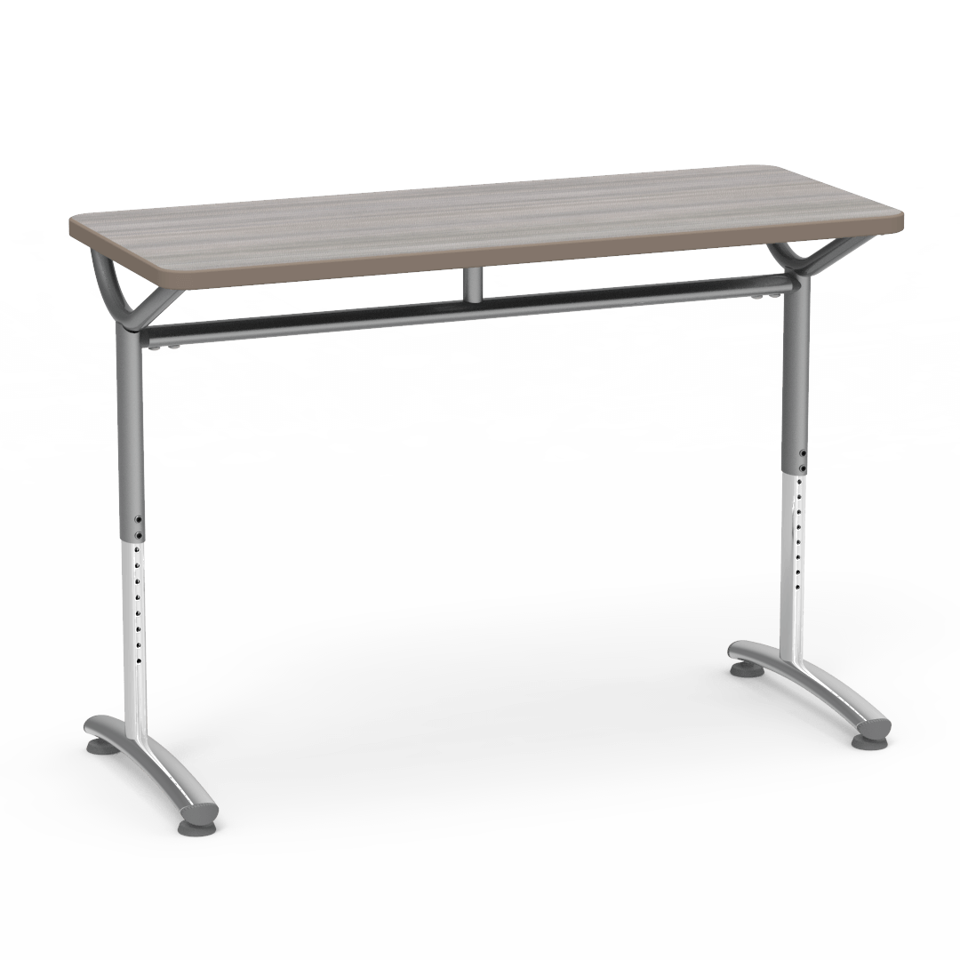 Virco TEXT Series Training Study Computer Desk Table 48"W x 20"D x 26"-34"H (TABLE-TE20488YADJ)