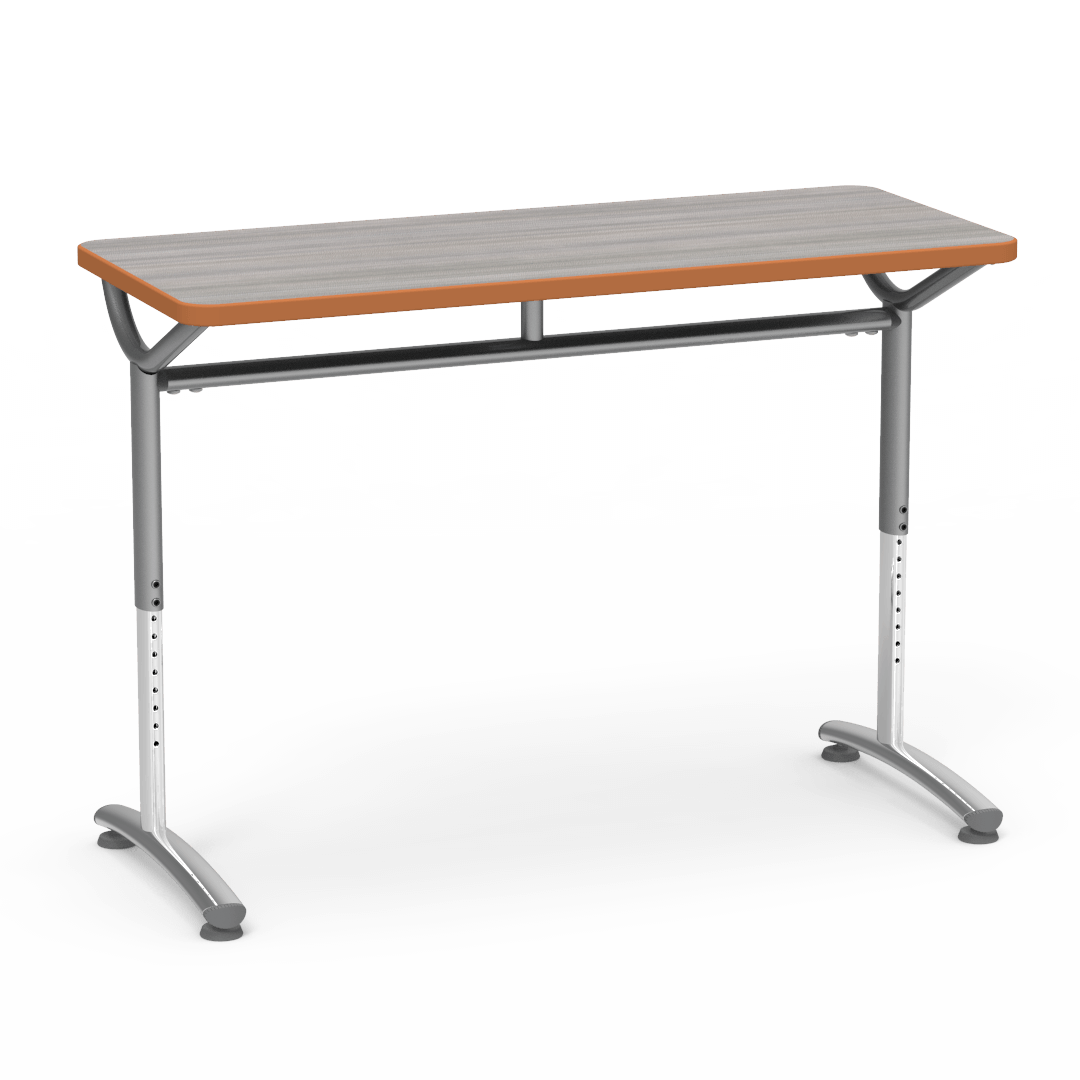 Virco TEXT Series Training Study Computer Desk Table 48"W x 20"D x 26"-34"H (TABLE-TE20488YADJ)
