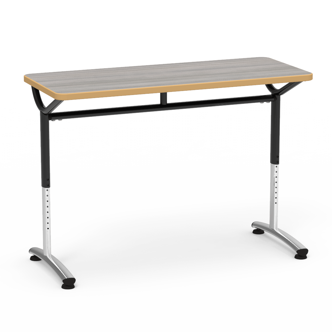 Virco TEXT Series Training Study Computer Desk Table 48"W x 20"D x 26"-34"H (TABLE-TE20488YADJ)
