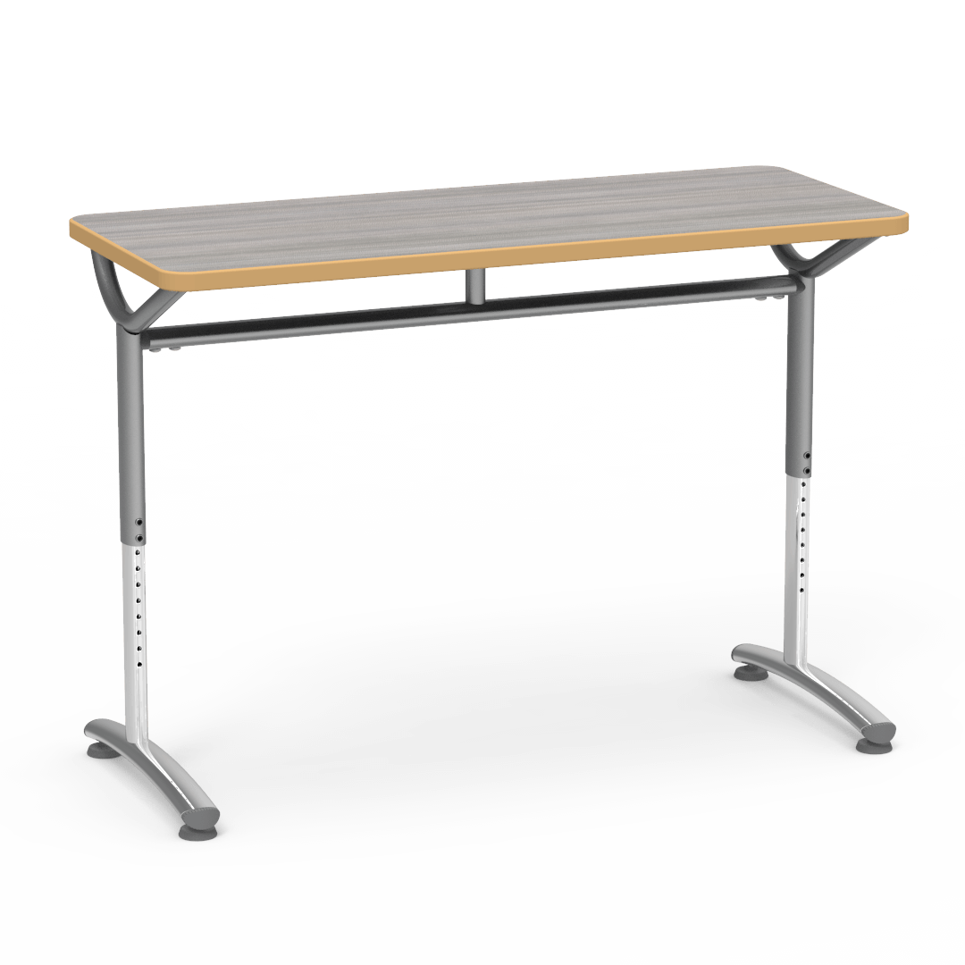 Virco TEXT Series Training Study Computer Desk Table 48"W x 20"D x 26"-34"H (TABLE-TE20488YADJ)