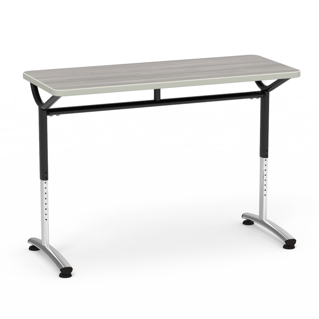 Virco TEXT Series Training Study Computer Desk Table 48"W x 20"D x 26"-34"H (TABLE-TE20488YADJ)