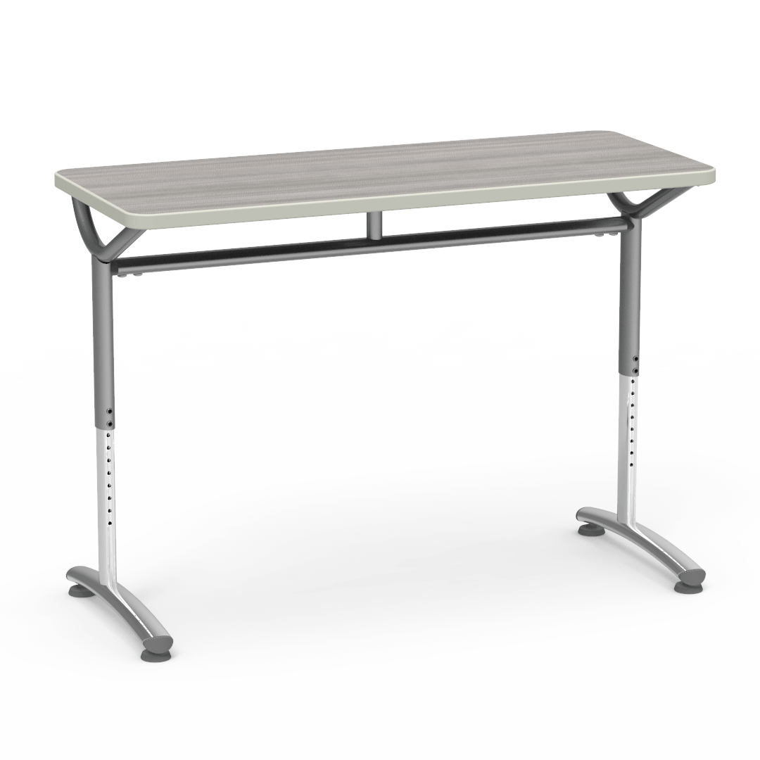 Virco TEXT Series Training Study Computer Desk Table 48"W x 20"D x 26"-34"H (TABLE-TE20488YADJ)