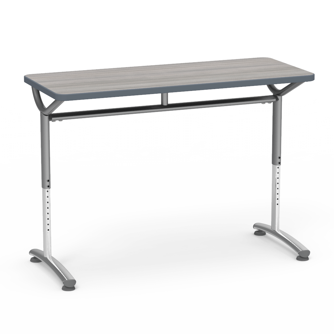 Virco TEXT Series Training Study Computer Desk Table 48"W x 20"D x 26"-34"H (TABLE-TE20488YADJ)